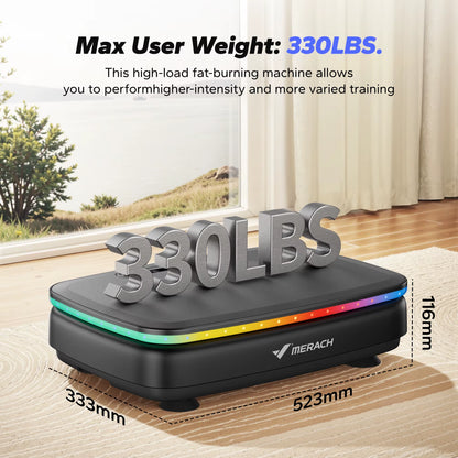 Vibration Plate Exercise Machine with Light Whole Body Workout Power Vibrate Platform Vibration Plate Lymphatic Drainage